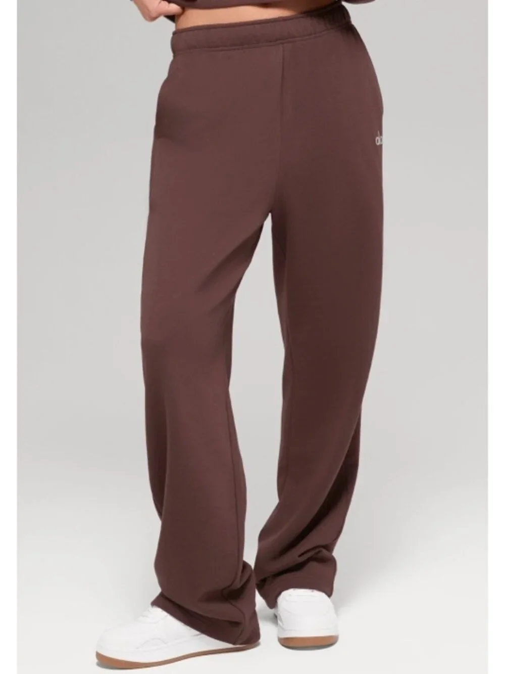 Alo Accolade Straight Leg Sweatpants Brownstone High-Rise Waist Sweats Joggers M